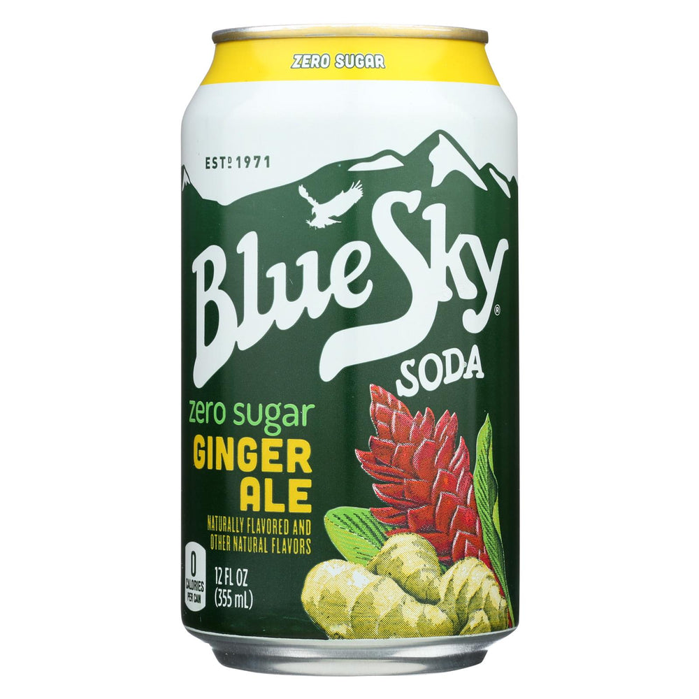 Blue Sky Soda - Zero Sugar Ginger Ale - Case Of 4 - 6-12 Fl Oz.
