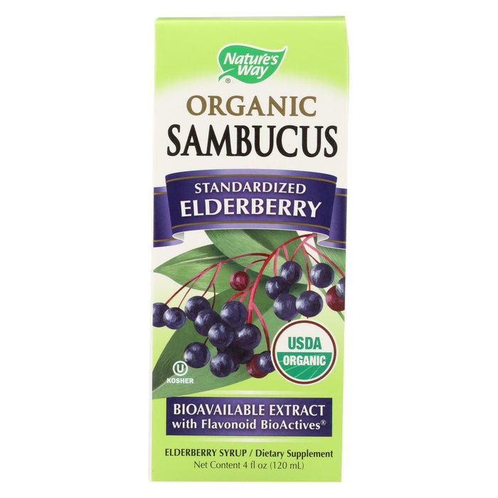 Nature's Way Organic Sambucus - Elderberry Syrup - 4 Fl Oz