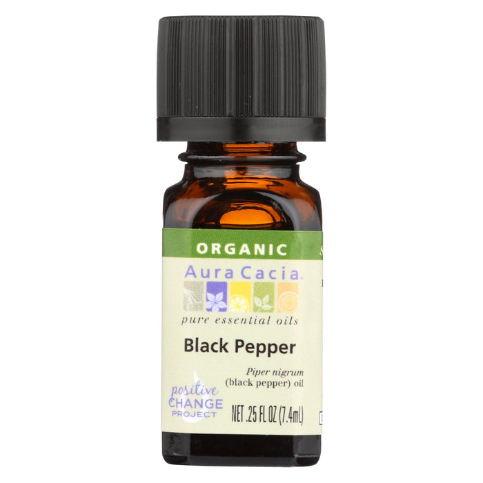 Aura Cacia Essential Oil - Organic - Black Pepper - .25 Fl Oz