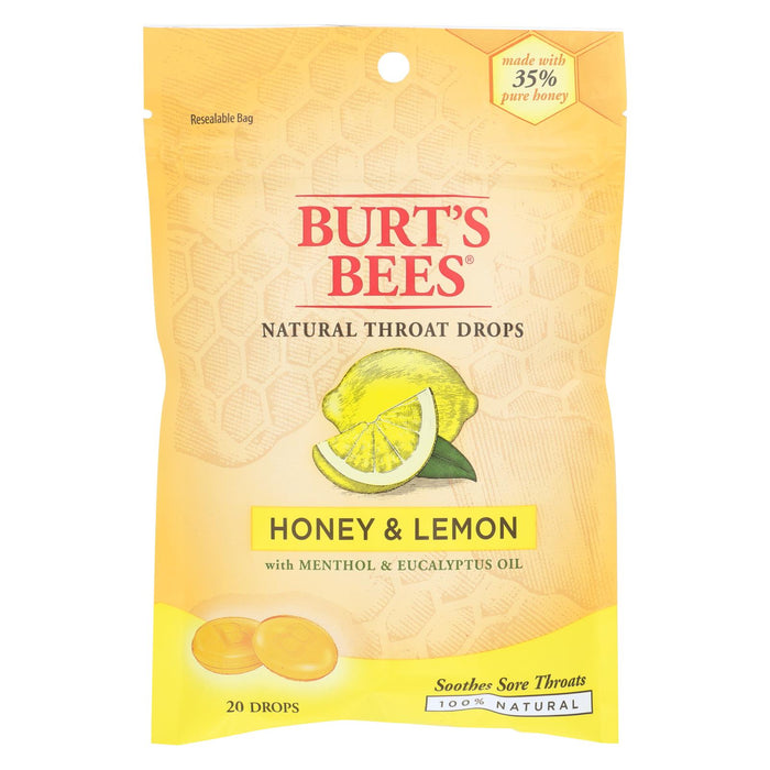 Burts Bees - Thrt Drop Hny Lem - Cs Of 12-20 Ct