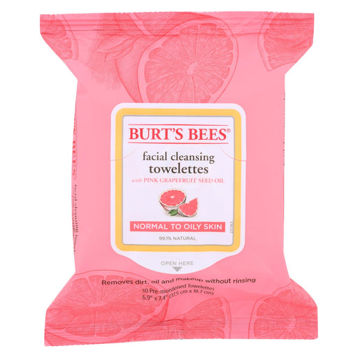 Burts Bees Face Towelette - Pink Grapefruit - Case Of 3 - 30 Count