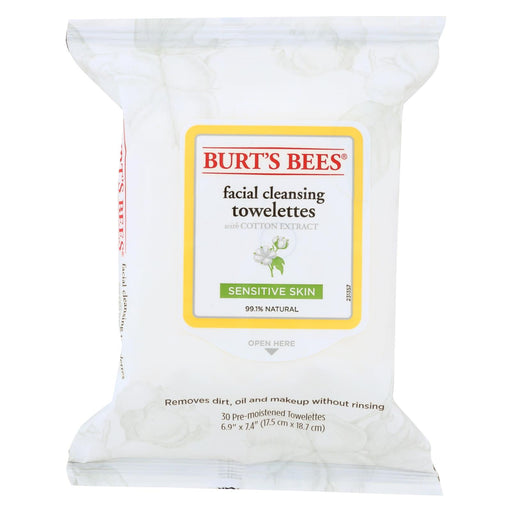 Burts Bees Face Towelette - Sensitive - Case Of 3 - 30 Count