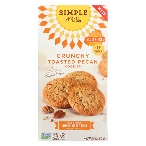 Simple Mills Cookies - Crunchy Toasted Pecan - Case Of 6 - 5.5 Oz
