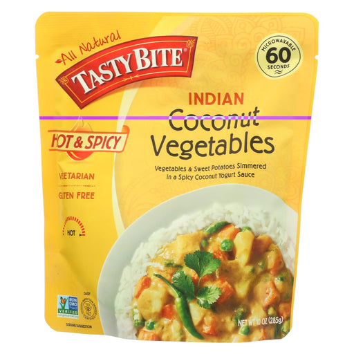 Tasty Bite Heat & Eat Indian Cuisine Entr?e - Hot & Spicy Coconut Vegetables - Case Of 6 - 10 Oz
