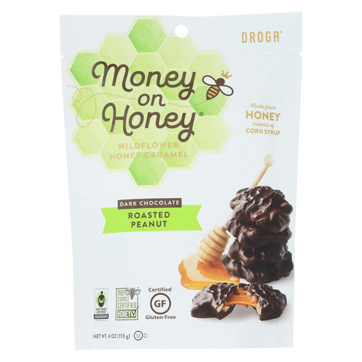 Money On Honey Dark Chocolate - Roasted Peanut - Case Of 6 - 4.8 Oz