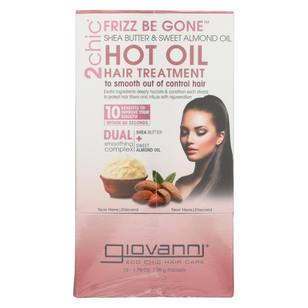 Giovanni Hair Care Products 2chic - Hot Oil - Shea Butter - Almond - Case Of 12 - 1.75 Fl Oz