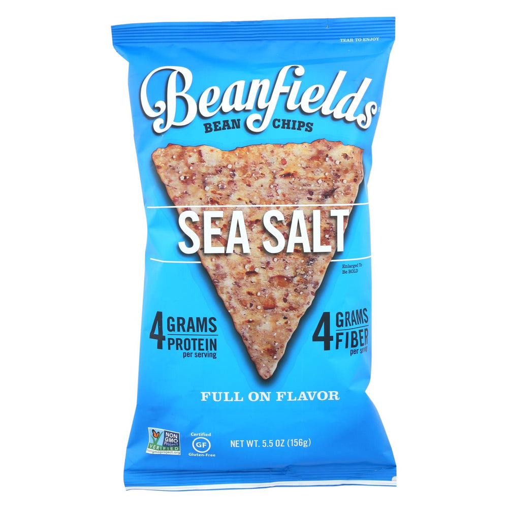 Beanfields Bean And Rice Chips - Sea Salt - Case Of 6 - 5.5 Oz