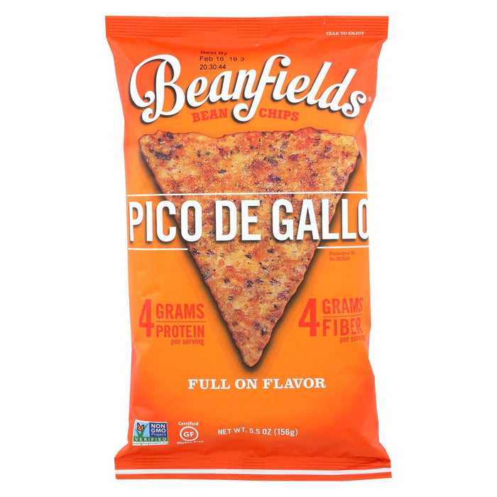 Beanfields Bean And Rice Chips - Pico Degal - Case Of 6 - 5.5 Oz
