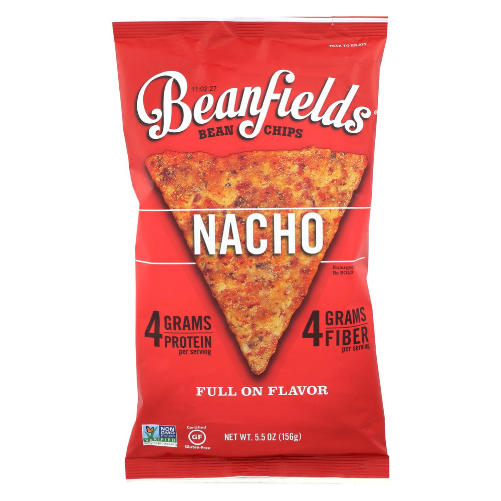 Beanfields Bean And Rice Chips - Nacho - Case Of 6 - 5.5 Oz