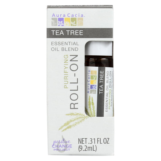 Aura Cacia Tea Tree - Roll On - Oil - Case Of 4 - .31 Fl Oz