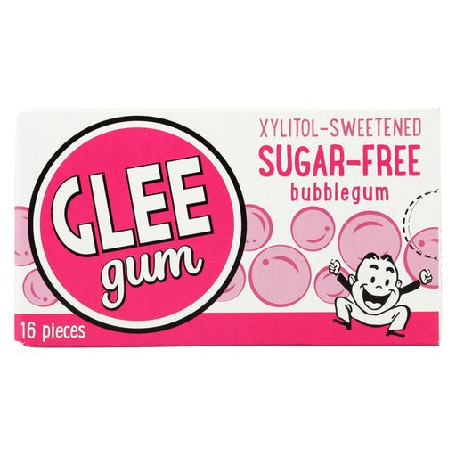 Glee Gum Sugar Free Chewing Gum - Bubble Gum - Case Of 12 - 16 Pc