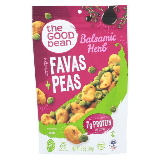 The Good Bean Fava-peas - Balsamic Herb - Case Of 6 - 6 Oz
