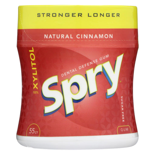 Spry Xylitol Gum - Stronger Longer Cinnamon - Case Of 6 - 55 Count