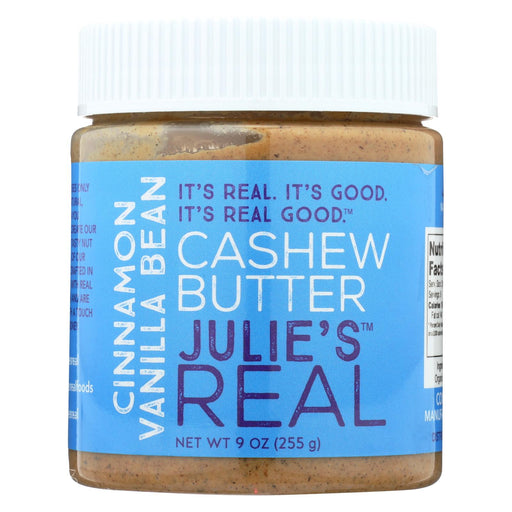 Julie's Real Cashew Butter - Cinnamon Vanilla Bean - Case Of 6 - 9 Oz.