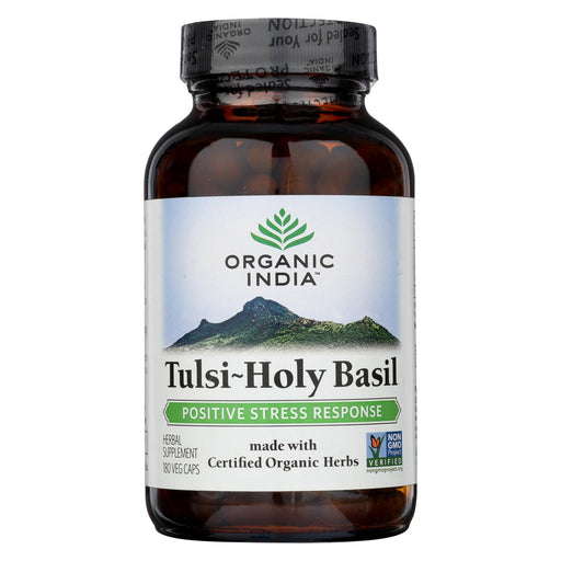 Organic India Holy Basil Supplement - Tulsi - 180 Vege Capsules