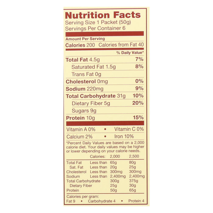 Think! Thin Protein And Fiber Oatmeal - Honey Peanut Butter - Case Of 6 - 6-1.76oz