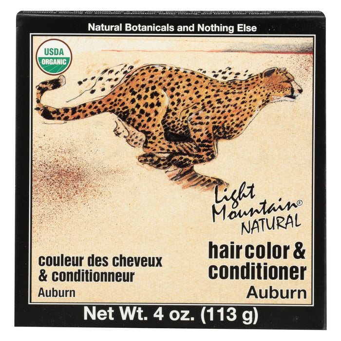 Light Mountain Hair Color-conditioner - Organic - Auburn - 4 Oz