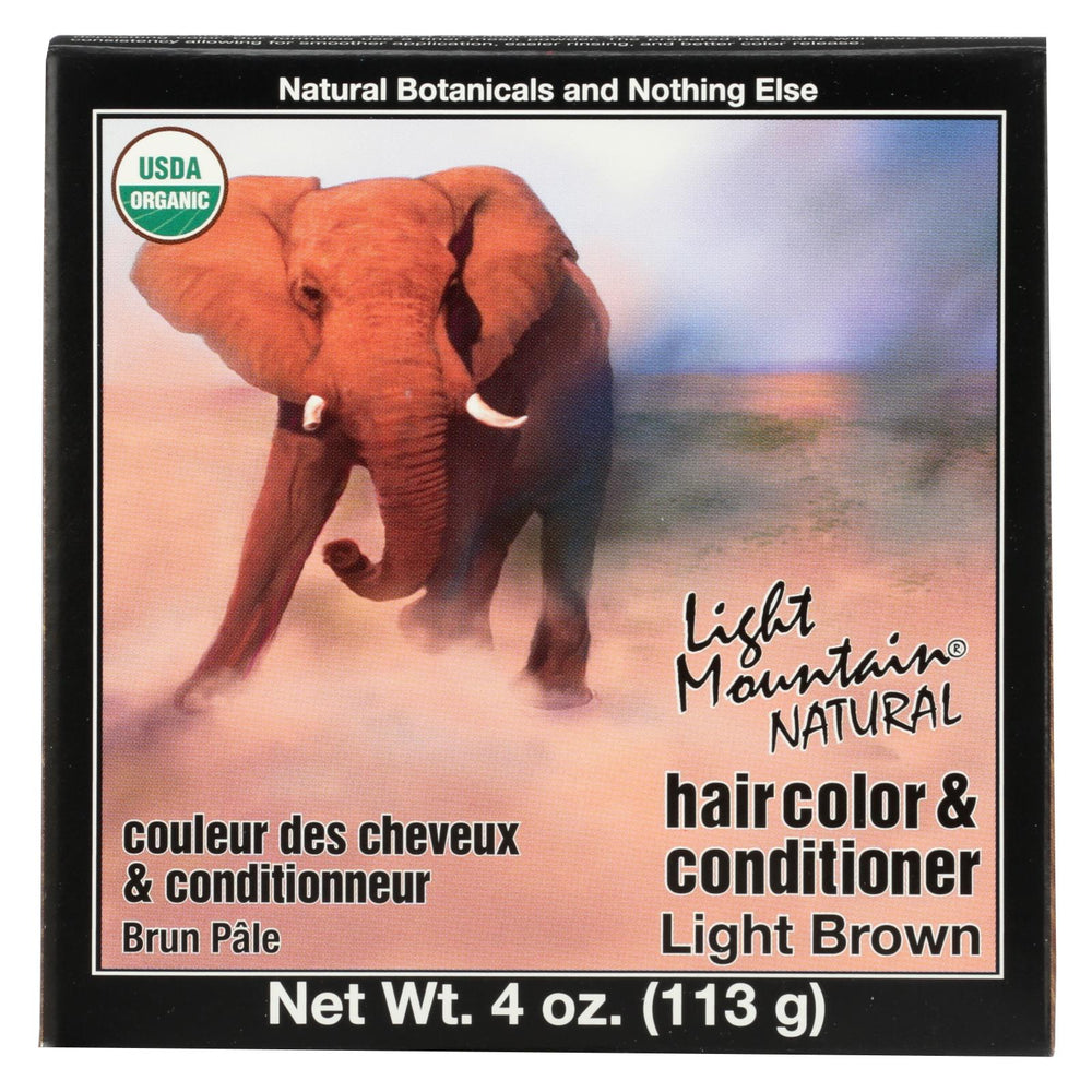 Light Mountain Hair Color-conditioner - Organic - Light Brown - 4 Oz
