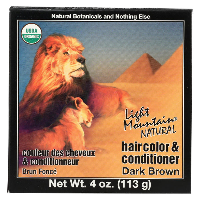 Light Mountain Organic Hair Color And Conditioner - Dark Brown - 4 Oz