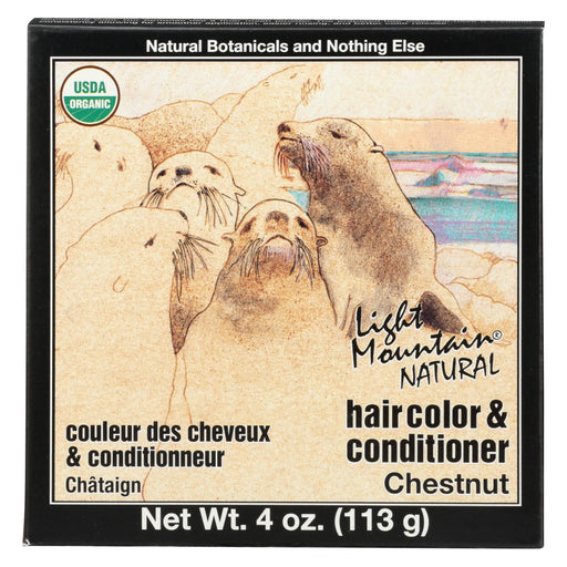 Light Mountain Hair Color-conditioner - Organic - Chestnut - 4 Oz