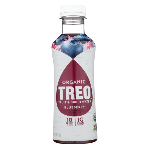 Treo Birch Water Beverage - Blueberry - Case Of 12 - 16 Fl Oz.