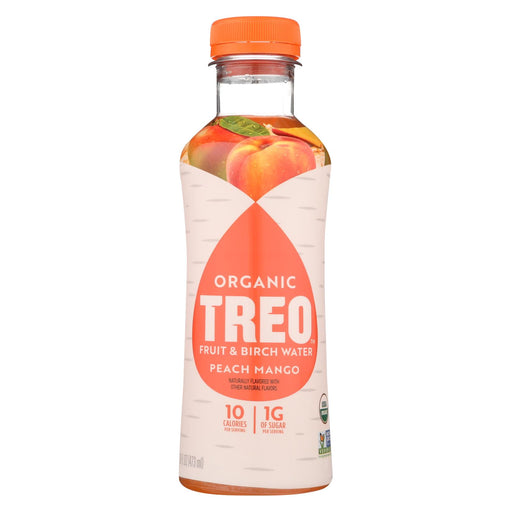 Treo Birch Water Beverage - Peach Mango - Case Of 12 - 16 Fl Oz.