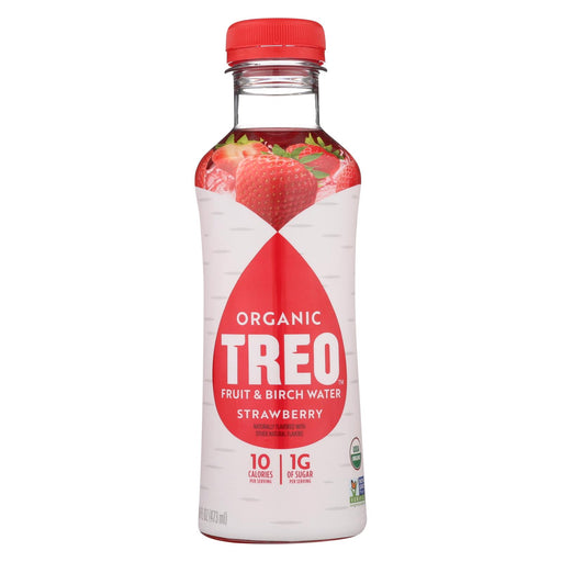 Treo Birch Water Beverage - Strawberry - Case Of 12 - 16 Fl Oz.