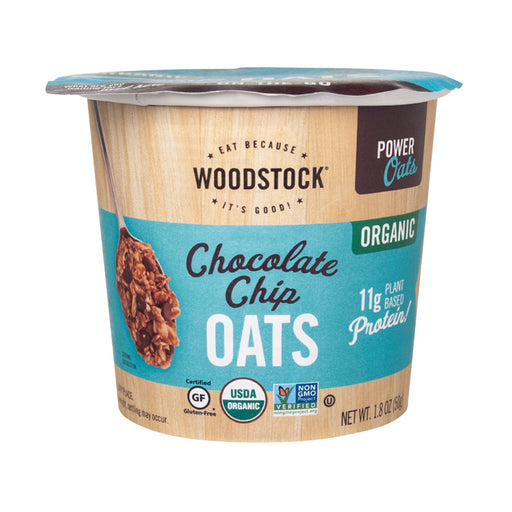 Woodstock Organic Oat Cup - Chocolate Chip - Case Of 12 - 1.8 Oz.
