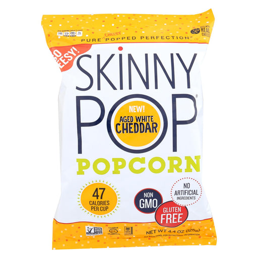 Skinnypop Popcorn Popcorn - Aged White Cheddar - Case Of 12 - 4.4 Oz