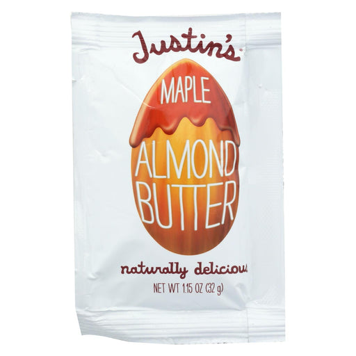 Justin's Nut Butter Squeeze Pack - Almond Butter - Maple - Case Of 10 - 1.15 Oz.