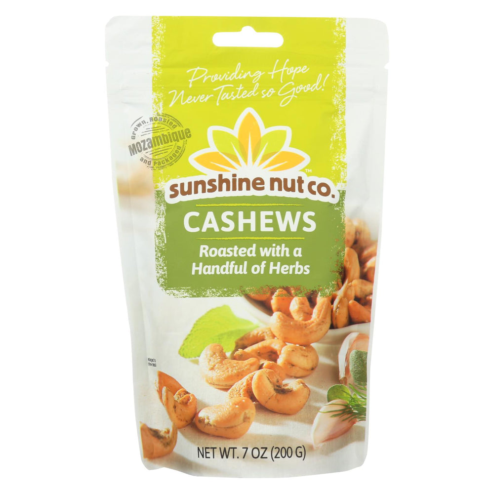 Sunshine Nut Company Cashews - Herbed - Roasted - Case Of 6 - 7 Oz