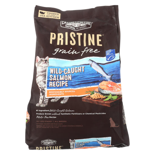 Castor And Pollux Pristine Grain Free Dry Cat Food - Wild-caught Salmon - Case Of 5 - 3 Lb.