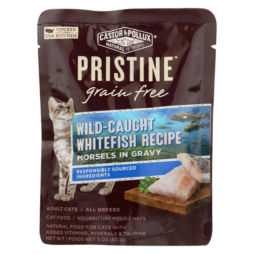 Castor And Pollux Cat - Wild Whitefish Morsel - Grain Free - Case Of 24 - 3 Oz