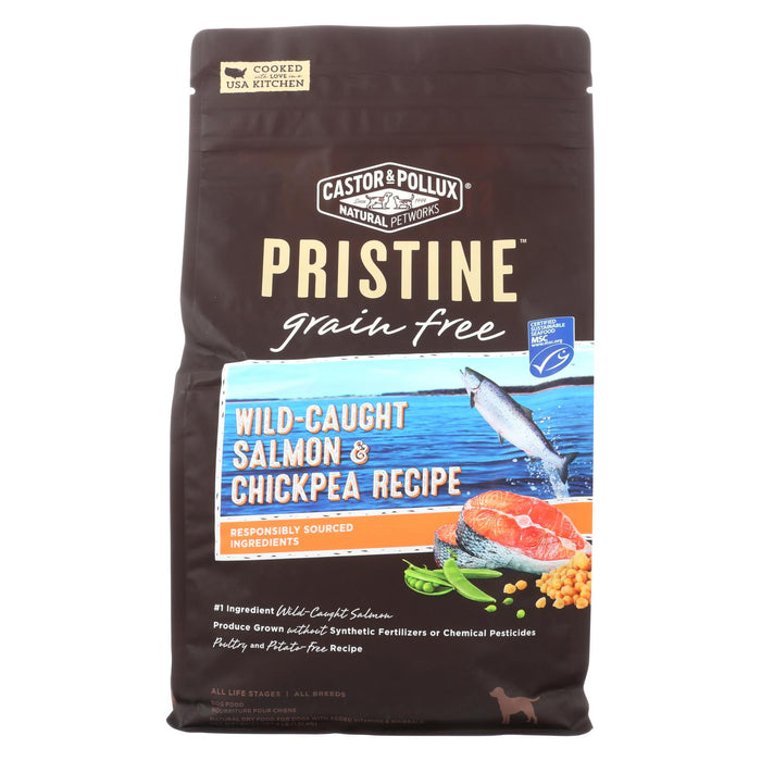 Castor And Pollux Pristine Grain Free Dry Dog Food - Salmon & Chickpea - Case Of 5 - 4 Lb.