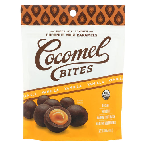 Cocomel Carmel Bite - Organic - Vanilla - Case Of 6 - 3.5 Oz