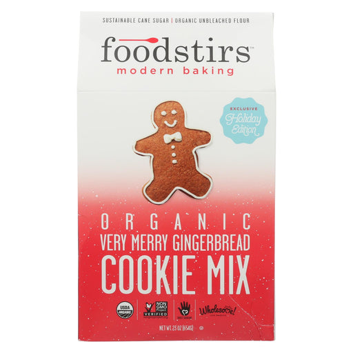 Foodstirs Cookie Mix - Very Merry Gingerbread - Case Of 6 - 23 Oz.
