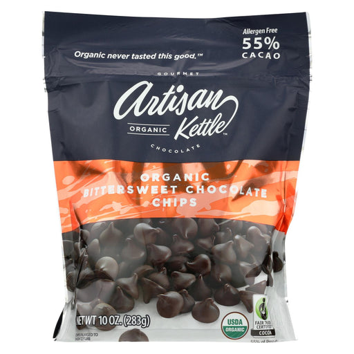 Artisan Kettle Chocolate Chips - Organic - Bittersweet - Case Of 6 - 10 Oz