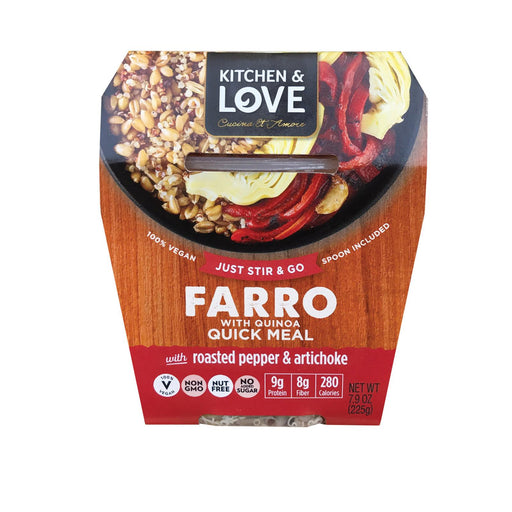Cucina And Amore Farro - Roasted Peppers - Artichoke - Case Of 6 - 7.9 Oz