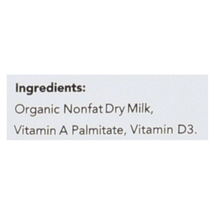 Saco Foods Dry Milk - Organic - Instant - Fat Free - Case Of 12 - 3.2 Oz