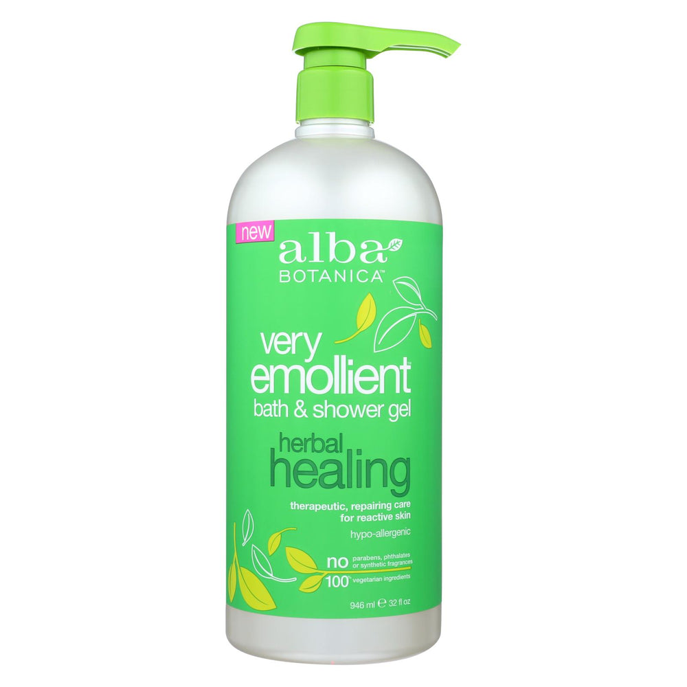 Alba Botanica Very Emollient Bath & Shower Gel - Herbal Healing - 32 Fl Oz