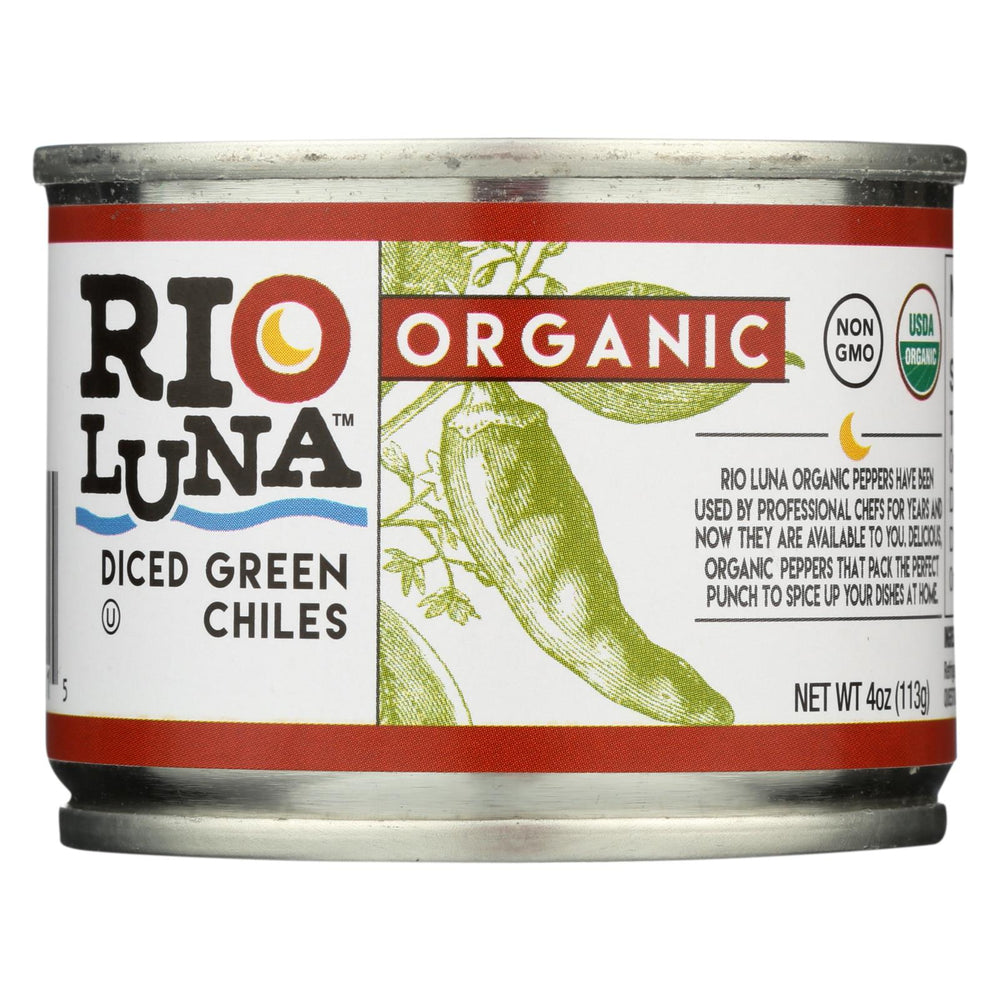 Rio Luna - Organic Green Chiles - Diced - Case Of 12 - 4 Oz.