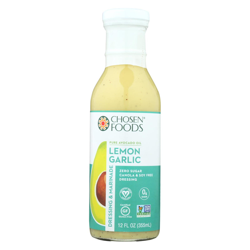 Chosen Foods - Salad Dressing - Lemon Garlic - Case Of 6 - 12 Fl Oz.