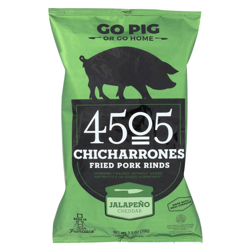 4505 Pork Rinds - Chicharones - Jalapeno Cheddar - Case Of 12 - 2.5 Oz
