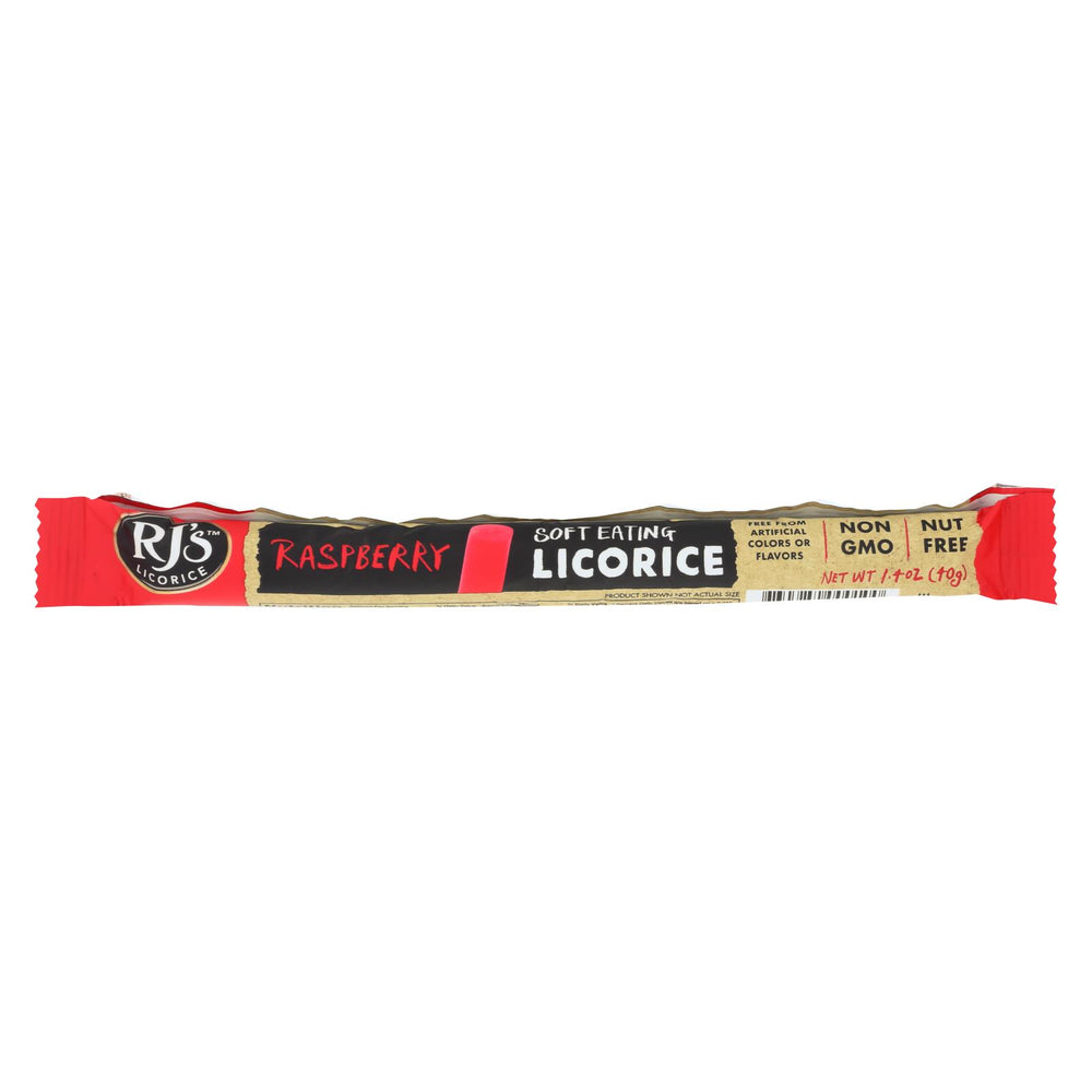 Rj's Licorice Licorice - Raspberry - Soft Eating - Case Of 25 - 1.4 Oz
