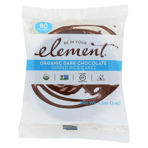 Element Rice Cake - Organic - Dark Chocolate - Case Of 8 - 1.2 Oz