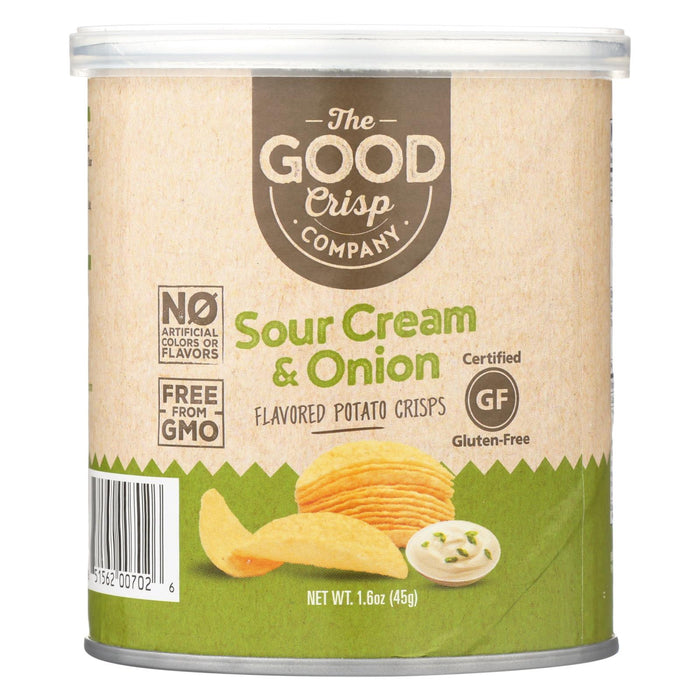 The Good Crisp Company Potato Crisps - Sour Cream And Onion - Case Of 12 - 1.6 Oz