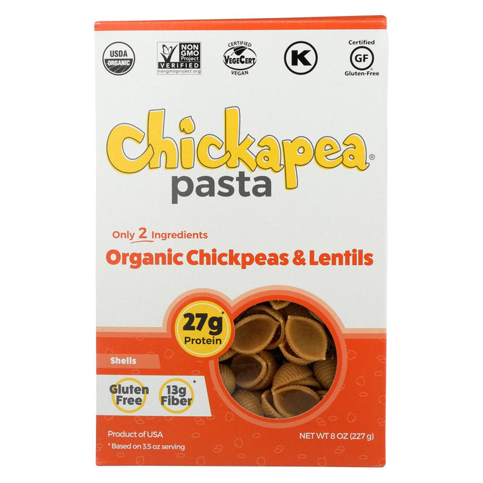 Chickapea Pasta - Pasta - Shells - Case Of 6 - 8 Oz.