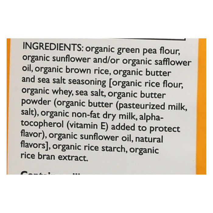 Peeled Organic Baked Pea Puffs - Butter & Sea Salt - Case Of 12 - 4 Oz