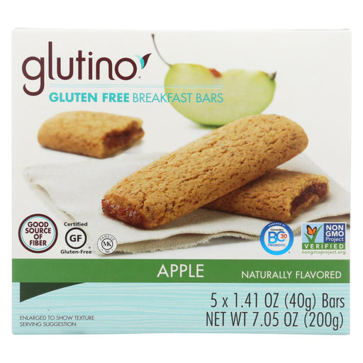 Glutino Breakfast Bars - Apple - Case Of 12 - 7.1 Oz.
