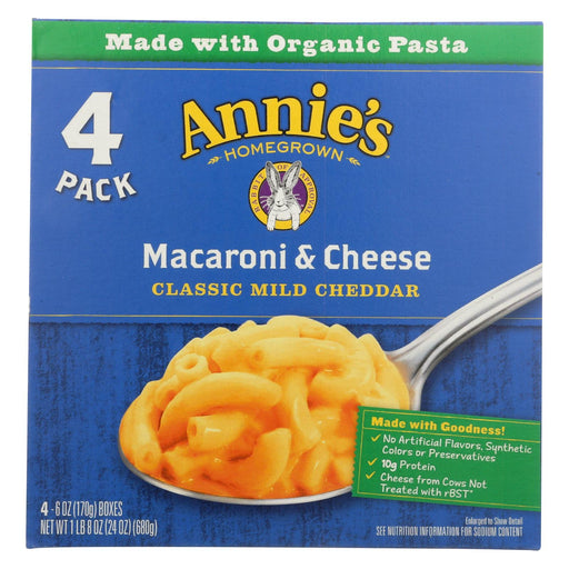 Annie's Homegrown Macaroni And Cheese -  4 Pack  - Case Of 4 - 4-6 Oz.